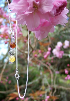 Amber Silver Chain for pendants CHCH01
